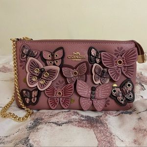 Coach Large Wristlet with Butterfly Applique